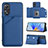 Funda Lujo Cuero Carcasa YB1 para Oppo A78 5G Azul