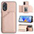 Funda Lujo Cuero Carcasa YB1 para Oppo A78 5G Oro Rosa