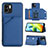 Funda Lujo Cuero Carcasa YB1 para Xiaomi Poco C50 Azul