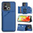 Funda Lujo Cuero Carcasa YB1 para Xiaomi Poco C55 Azul