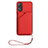 Funda Lujo Cuero Carcasa YB2 para Oppo A17 Rojo