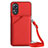 Funda Lujo Cuero Carcasa YB3 para Oppo A78 5G Rojo