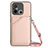 Funda Lujo Cuero Carcasa YB3 para Xiaomi Poco C55 Oro Rosa