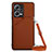 Funda Lujo Cuero Carcasa YB3 para Xiaomi Redmi Note 12 Explorer Marron