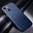 Funda Lujo Fibra de Carbon Carcasa Twill para Apple iPhone 13 Mini Azul