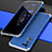 Funda Lujo Marco de Aluminio Carcasa 360 Grados M01 para Oppo Find X3 Lite 5G Plata y Azul