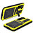 Funda Lujo Marco de Aluminio Carcasa 360 Grados M01 para Samsung Galaxy S22 5G Amarillo