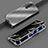Funda Lujo Marco de Aluminio Carcasa 360 Grados P01 para Samsung Galaxy Z Fold3 5G Gris