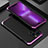 Funda Lujo Marco de Aluminio Carcasa 360 Grados para Apple iPhone 13 Pro Max Morado