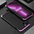 Funda Lujo Marco de Aluminio Carcasa 360 Grados para Apple iPhone 14 Morado