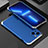 Funda Lujo Marco de Aluminio Carcasa 360 Grados para Apple iPhone 14 Plata y Azul