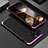 Funda Lujo Marco de Aluminio Carcasa 360 Grados para Apple iPhone 14 Pro Max Morado