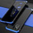 Funda Lujo Marco de Aluminio Carcasa 360 Grados para Huawei Nova 8 SE 5G Azul y Negro