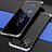 Funda Lujo Marco de Aluminio Carcasa 360 Grados para Huawei Nova 8 SE 5G Plata y Negro