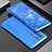 Funda Lujo Marco de Aluminio Carcasa 360 Grados para Oppo Reno6 Pro 5G India Azul