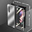 Funda Lujo Marco de Aluminio Carcasa 360 Grados para Samsung Galaxy Z Fold4 5G Plata