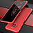 Funda Lujo Marco de Aluminio Carcasa 360 Grados para Xiaomi Mi 10i 5G Rojo