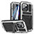 Funda Lujo Marco de Aluminio Carcasa 360 Grados RJ2 para Apple iPhone 14 Pro Max Plata