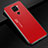 Funda Lujo Marco de Aluminio Carcasa C01 para Xiaomi Redmi Note 9 Rojo