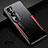 Funda Lujo Marco de Aluminio Carcasa M01 para Xiaomi Mi 10 Ultra Rojo