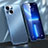Funda Lujo Marco de Aluminio Carcasa M03 para Apple iPhone 13 Azul
