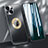 Funda Lujo Marco de Aluminio Carcasa M08 para Apple iPhone 13 Mini Negro