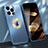 Funda Lujo Marco de Aluminio Carcasa M08 para Apple iPhone 14 Pro Max Azul