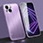 Funda Lujo Marco de Aluminio Carcasa M09 para Apple iPhone 13 Mini Morado