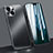 Funda Lujo Marco de Aluminio Carcasa M09 para Apple iPhone 14 Negro