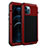 Funda Lujo Marco de Aluminio Carcasa N01 para Apple iPhone 12 Pro Rojo