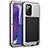 Funda Lujo Marco de Aluminio Carcasa N01 para Samsung Galaxy Note 20 5G Plata