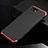 Funda Lujo Marco de Aluminio Carcasa para Apple iPhone 8 Rojo y Negro