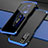 Funda Lujo Marco de Aluminio Carcasa para Huawei Honor V30 Pro 5G Azul y Negro
