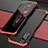 Funda Lujo Marco de Aluminio Carcasa para Huawei Honor V30 Pro 5G Rojo y Negro