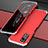 Funda Lujo Marco de Aluminio Carcasa para Huawei Honor View 30 Pro 5G Plata y Rojo
