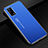 Funda Lujo Marco de Aluminio Carcasa para Realme X7 5G Azul