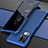 Funda Lujo Marco de Aluminio Carcasa para Vivo X50 Pro 5G Azul