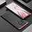 Funda Lujo Marco de Aluminio Carcasa T01 para Xiaomi Mi 11 5G Rojo y Negro