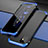 Funda Lujo Marco de Aluminio Carcasa T02 para Apple iPhone 12 Mini Azul y Negro