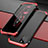 Funda Lujo Marco de Aluminio Carcasa T02 para Apple iPhone 12 Pro Max Rojo y Negro