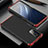 Funda Lujo Marco de Aluminio Carcasa T02 para Huawei Honor X10 5G Rojo y Negro