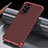 Funda Lujo Marco de Aluminio Carcasa T04 para Huawei P40 Rojo