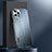 Funda Lujo Marco de Aluminio y Silicona Carcasa Bumper AT1 para Apple iPhone 14 Pro Max Azul Claro