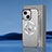 Funda Lujo Marco de Aluminio y Silicona Carcasa Bumper con Mag-Safe Magnetic AC1 para Apple iPhone 14 Plata