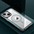 Funda Lujo Marco de Aluminio y Silicona Carcasa Bumper con Mag-Safe Magnetic QC1 para Apple iPhone 13 Cian