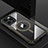 Funda Lujo Marco de Aluminio y Silicona Carcasa Bumper con Mag-Safe Magnetic QC1 para Apple iPhone 13 Pro Negro