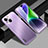 Funda Lujo Marco de Aluminio y Silicona Carcasa Bumper JL1 para Apple iPhone 13 Morado
