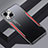Funda Lujo Marco de Aluminio y Silicona Carcasa Bumper JL3 para Apple iPhone 14 Rojo