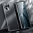 Funda Lujo Marco de Aluminio y Silicona Carcasa Bumper M01 para Xiaomi Mi 11 Lite 5G Negro