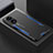 Funda Lujo Marco de Aluminio y Silicona Carcasa Bumper para Oppo A78 5G Azul